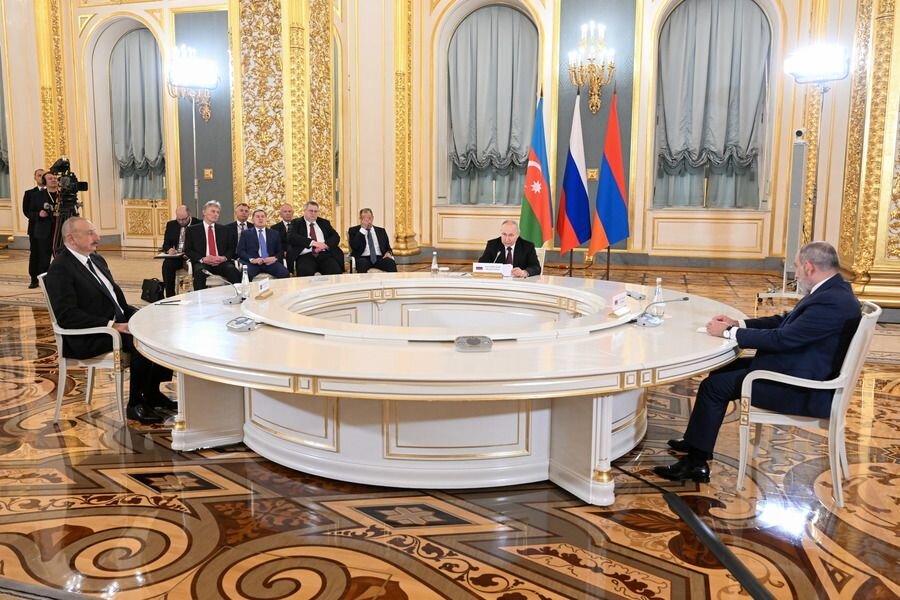    Переговоры лидеров России, Азербайджана и Армении в Москве © Илья Питалев/POOL/ТАСС
