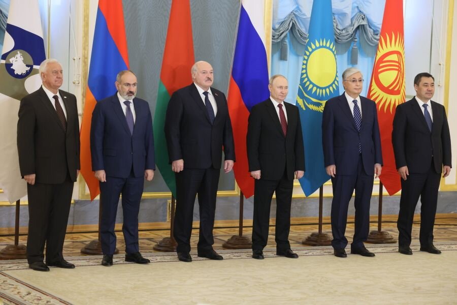    Лидеры стран — участниц Евразийского экономического союза (ЕАЭС). 2023 © Михаил Метцель/POOL/РИА Новости