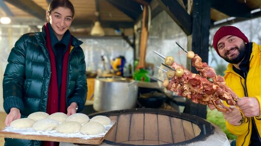 Мясное ассорти и хрустящий хлеб в тандыре - готовим компанией