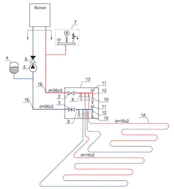 Подключение теплого пола к котлу с насосом – Как подключить насос к теплому полу