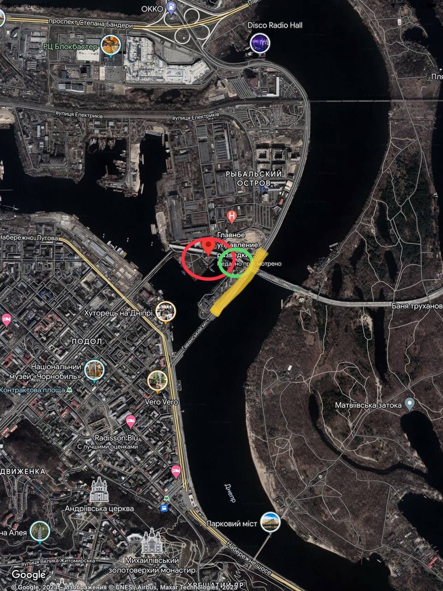 Схему прилагаем. Жёлтая полоса - где были очевидцы прилёта. Зелёный - куда