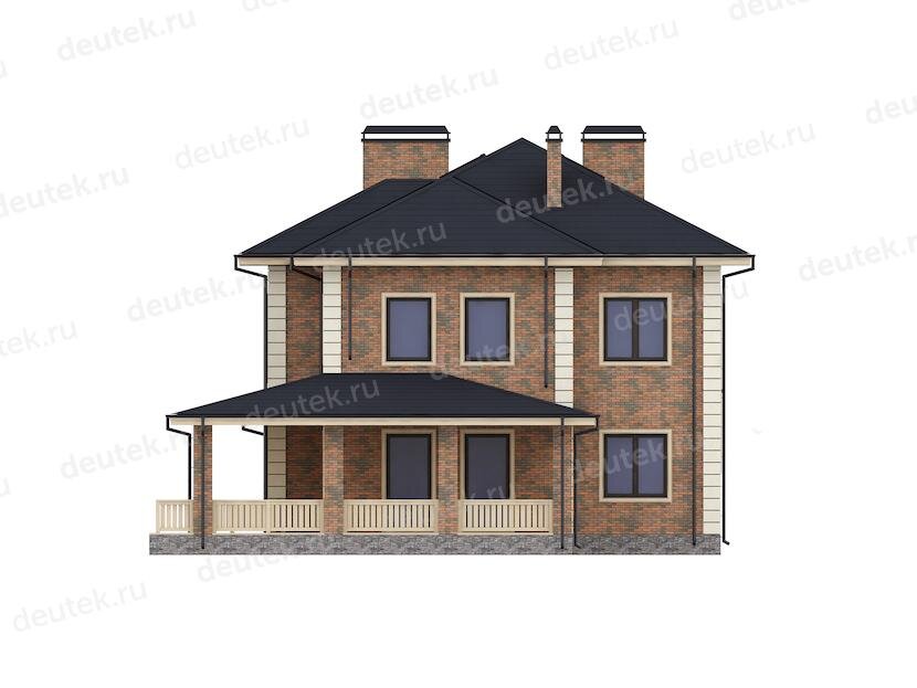 Проект двухэтажного дома 426 м2 с мансардой, балконом, кабинетом и террасой - DTE17