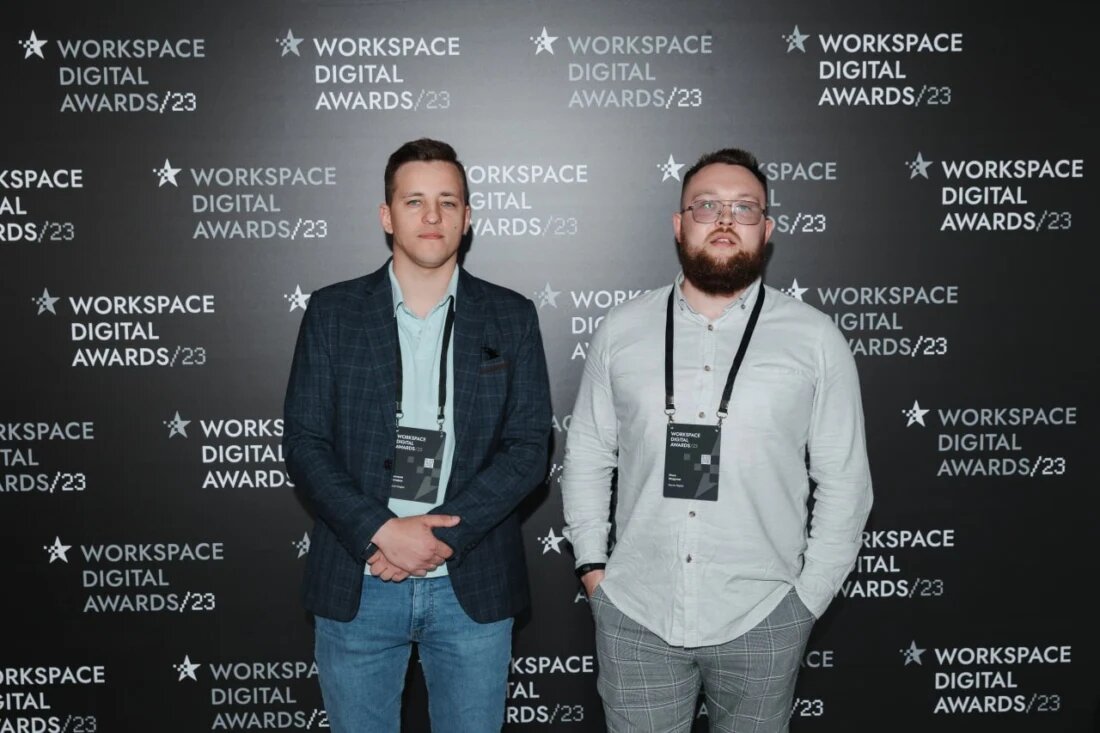 На фото: Дмитрий Колядюк, тимлид SEO-департамента, Илья Федулов, директор по развитию Darvin Digital.