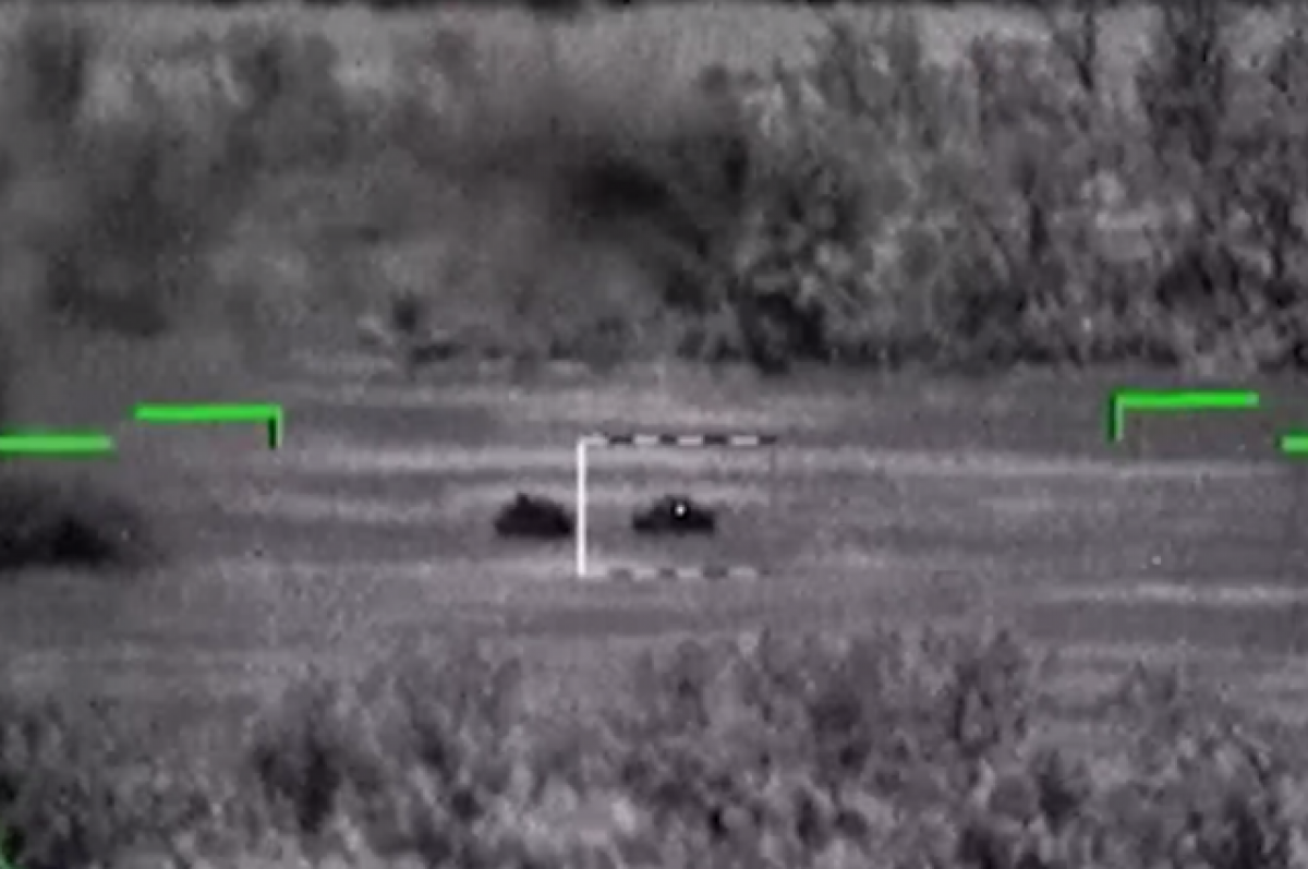    МО РФ опубликовало кадры ликвидации западной бронетехники в Запорожье