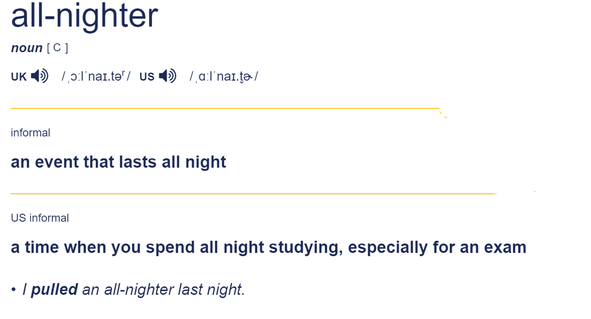 Cкриншот из словаря CALD 