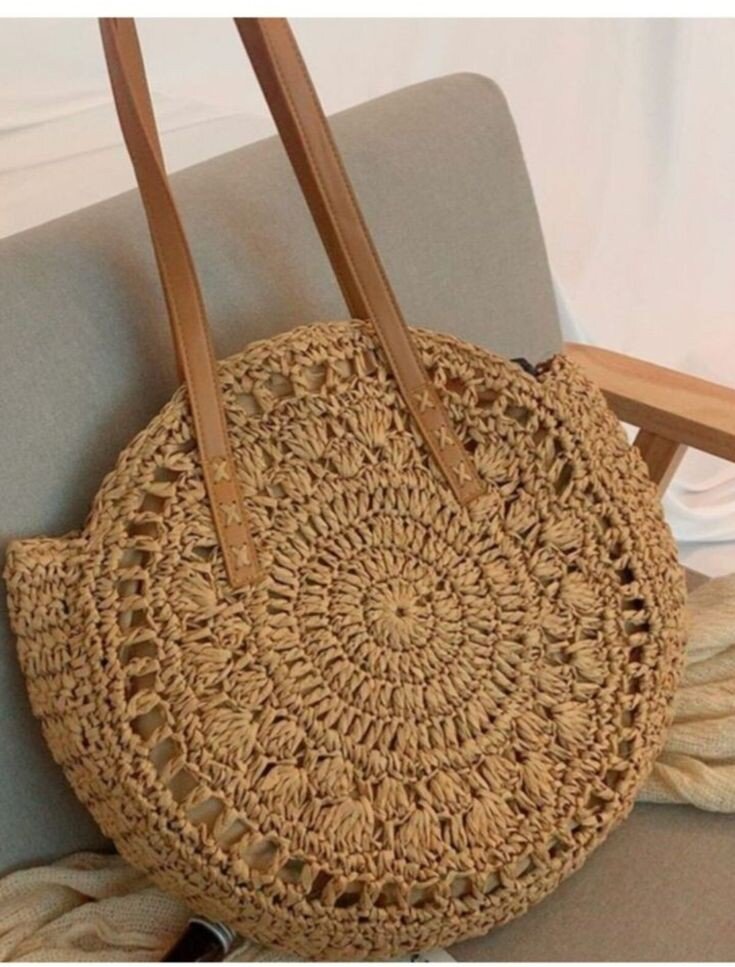 Круглая сумка крючком. Фото из свободного доступа.