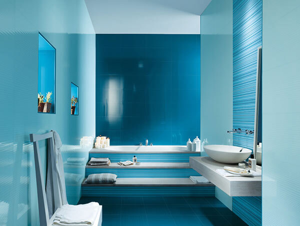 Дизайн ванной в синем цвете – фото, психология цвета и удачные сочетания