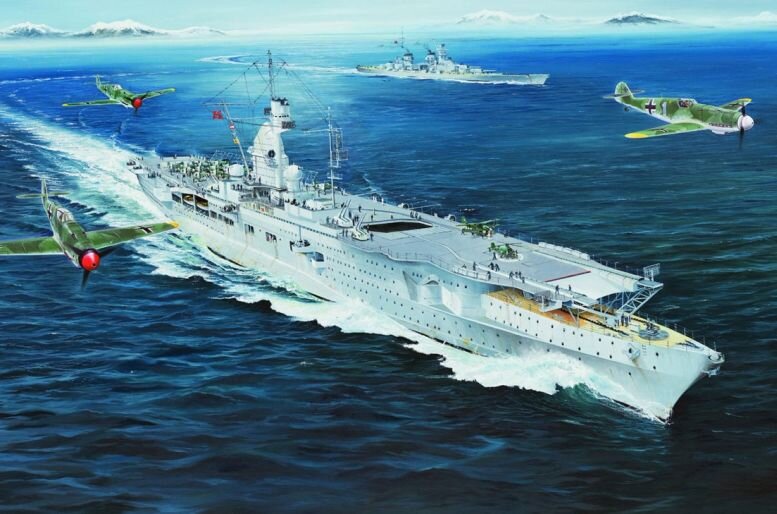 Германский авианосец "Граф Цеппелин" в свободном художественном исполнении