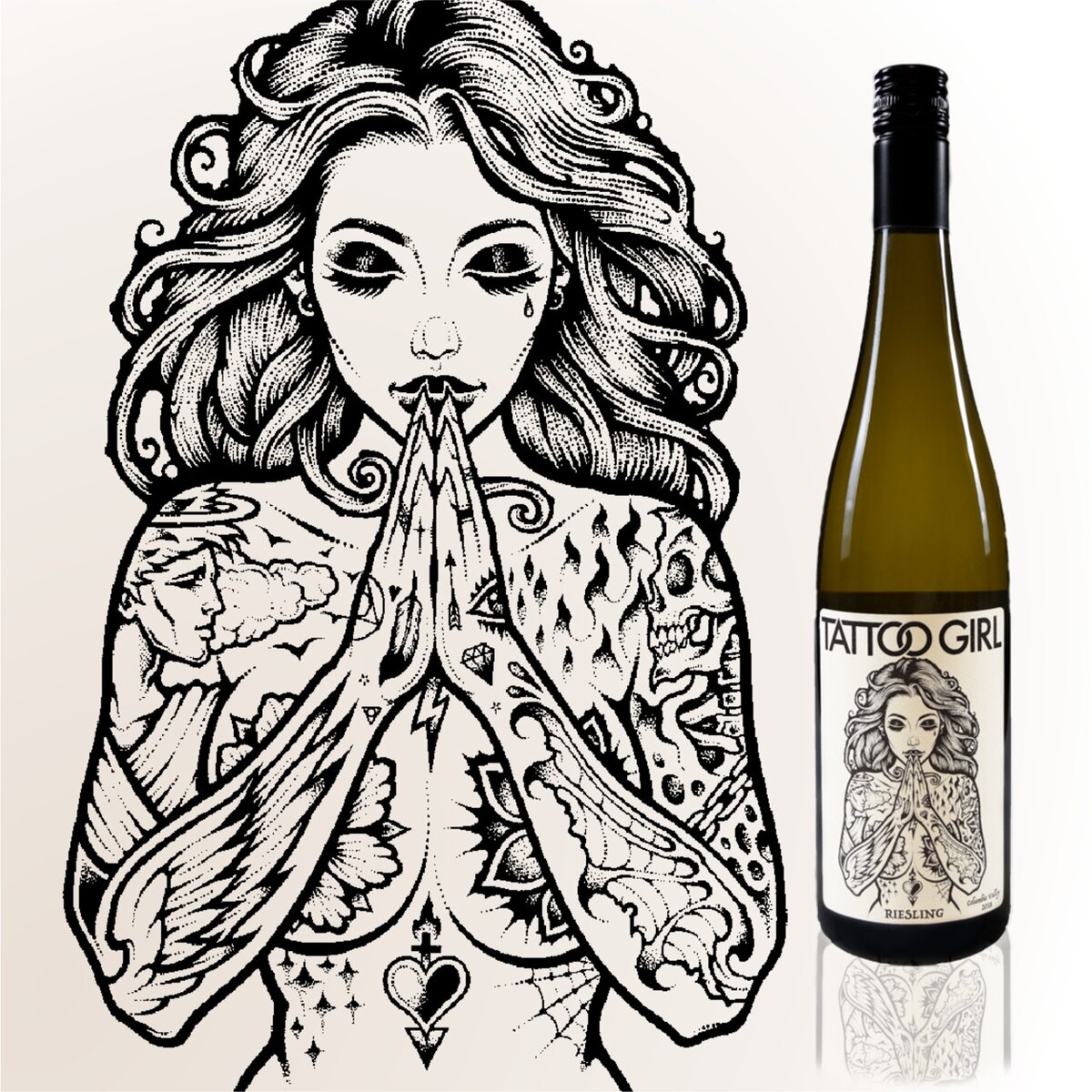 Tattoo Girl Wine