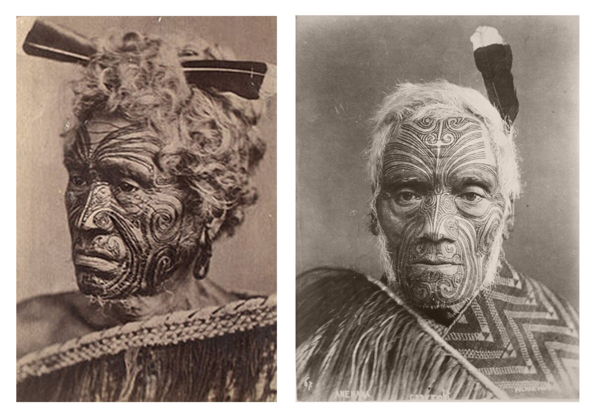 Фотографии жителей племени Маори, Новая Зеландия