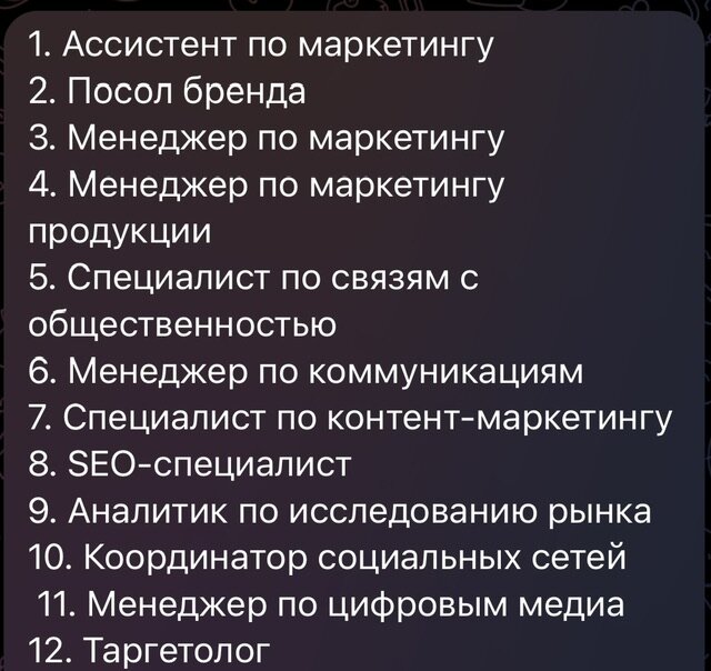 Список 1. 