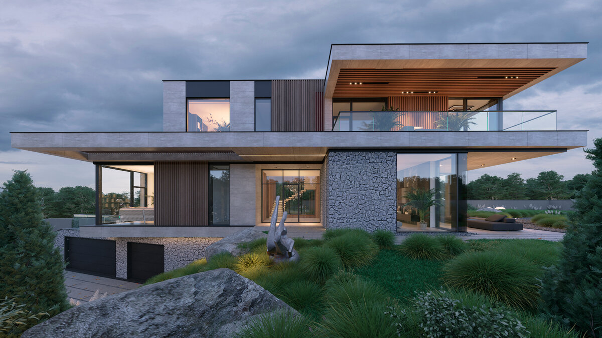 Частная вилла ГРЕЙД ХИЛЛ от архитектурно-строительной компании "Красный апельсин"