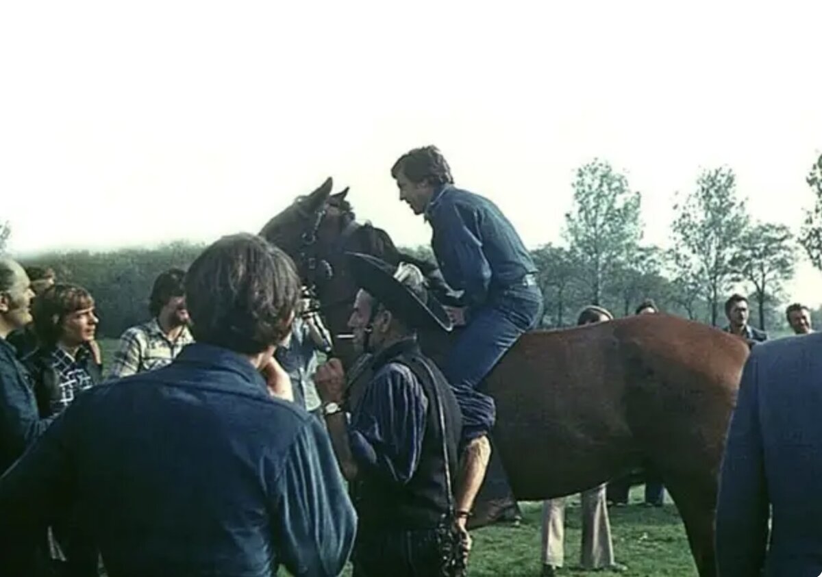 Владимир Высоцкий на лошади. Венгрия, июль 1974 года
