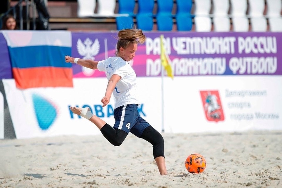    Ушкалова играет в пляжку за «Альфу-09» и сборную России. Фото: ПФК «Альфа-09» (Калининград).