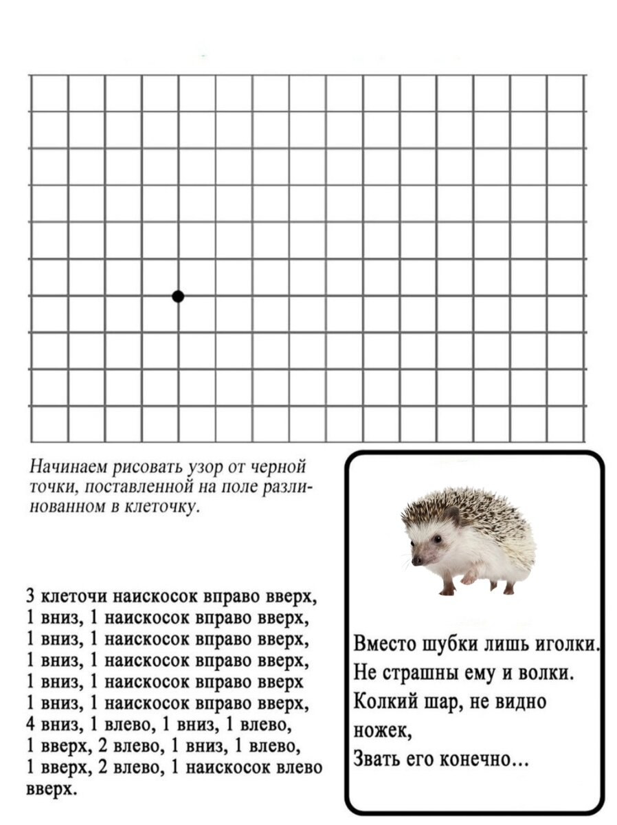 Графический диктант по клеточкам для дошкольников | Семейное образование |  Дзен