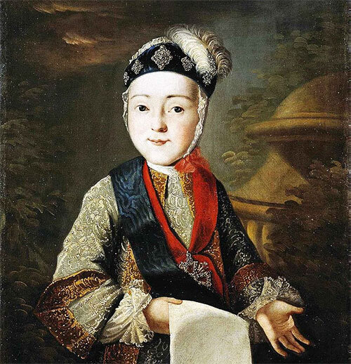 Неизвестный художник. Портрет великого князя Павла Петровича в детстве