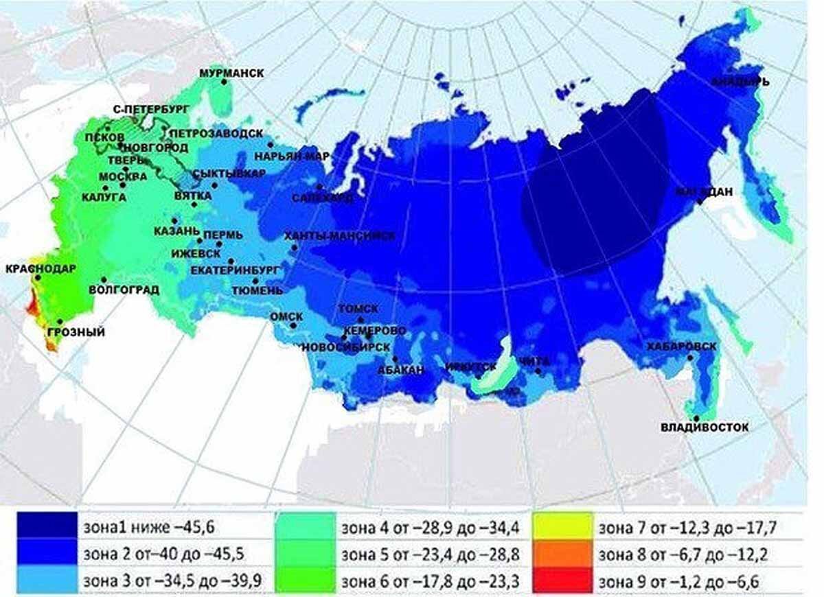 Какая температура в зоне. Карта зон зимостойкости России. Климатические зоны России карта зимостойкости. 5 Зона зимостойкости. Зоны зимостойкости растений России по областям.