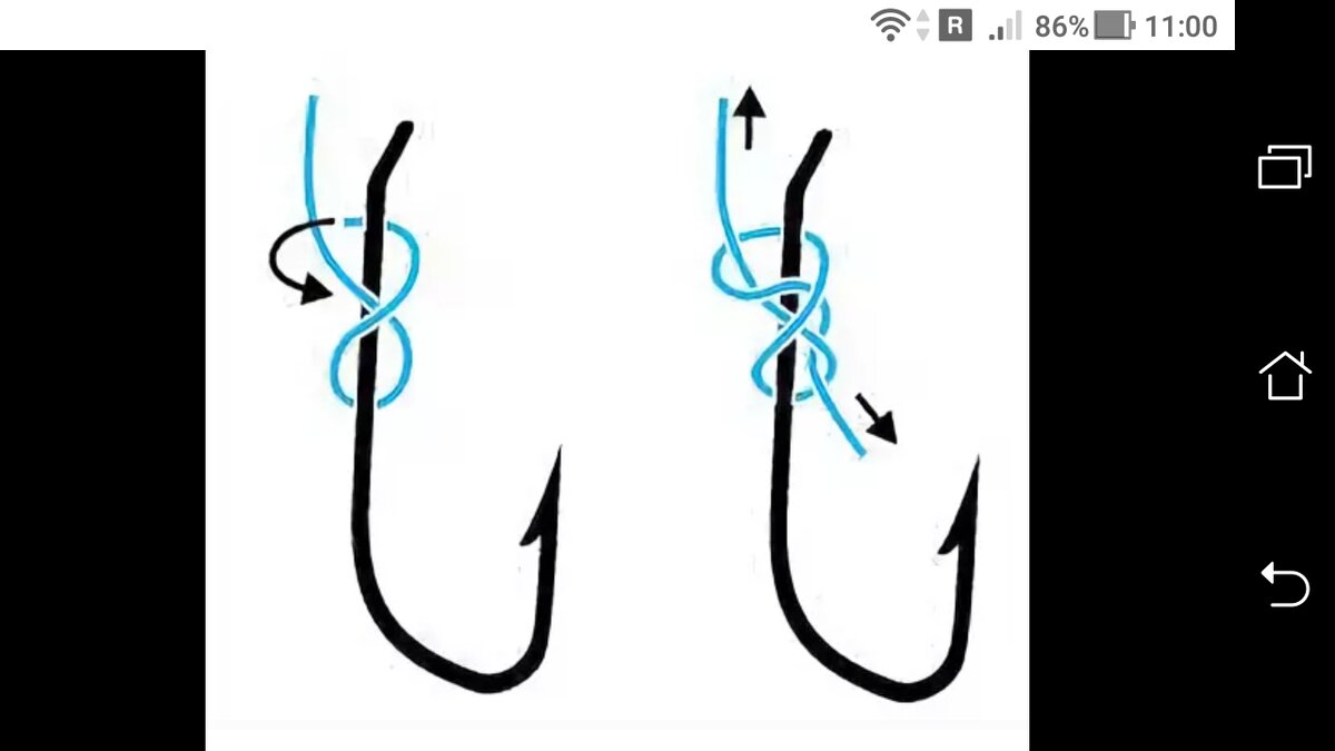 Как привязать крючок с лопаткой. Узел для крючка рыболовного восьмерка. Рыболовные узлы для крючков без ушка. Узлы для привязывания крючков с лопаткой. Узел восьмерка для рыбалки для крючка.