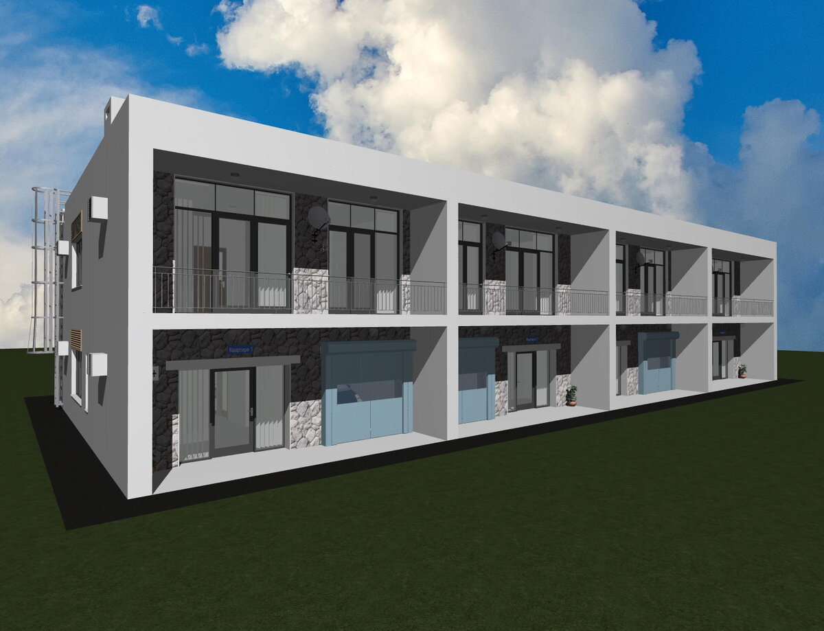 Четырехквартирный дом фото