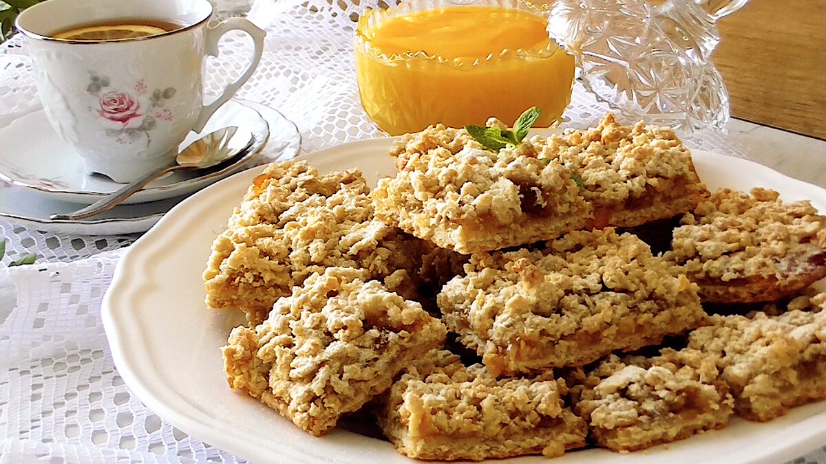 Печеньки с кокосом и вареньем