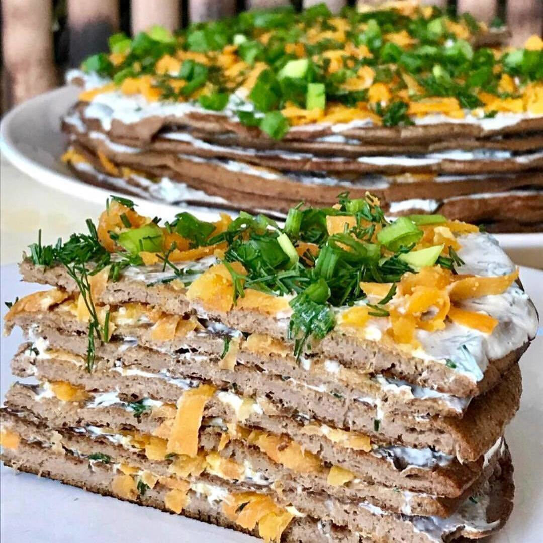 Блинный печеночный торт
