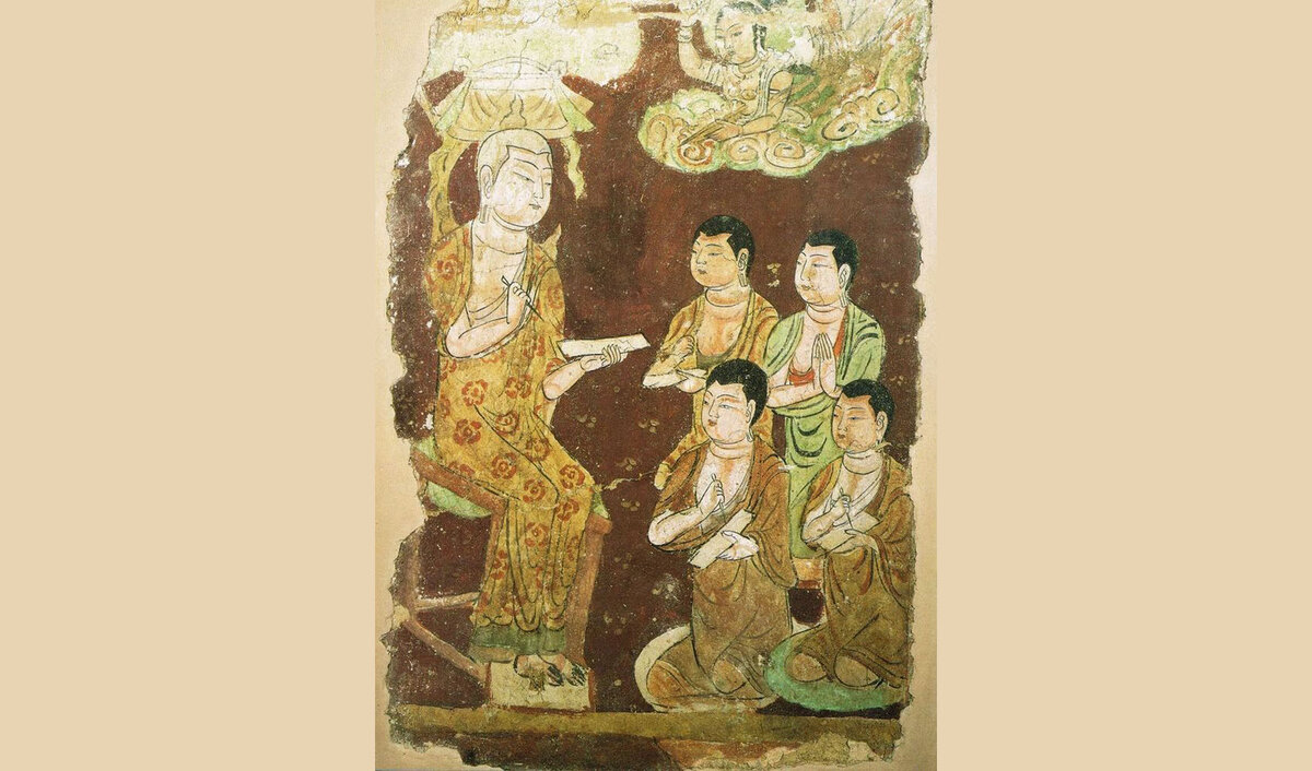 Проповедь Мани, китайская фреска.