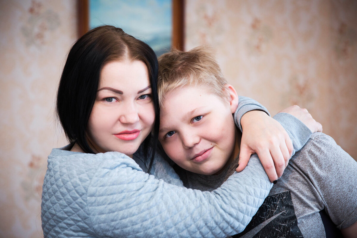 Оксана с сыном