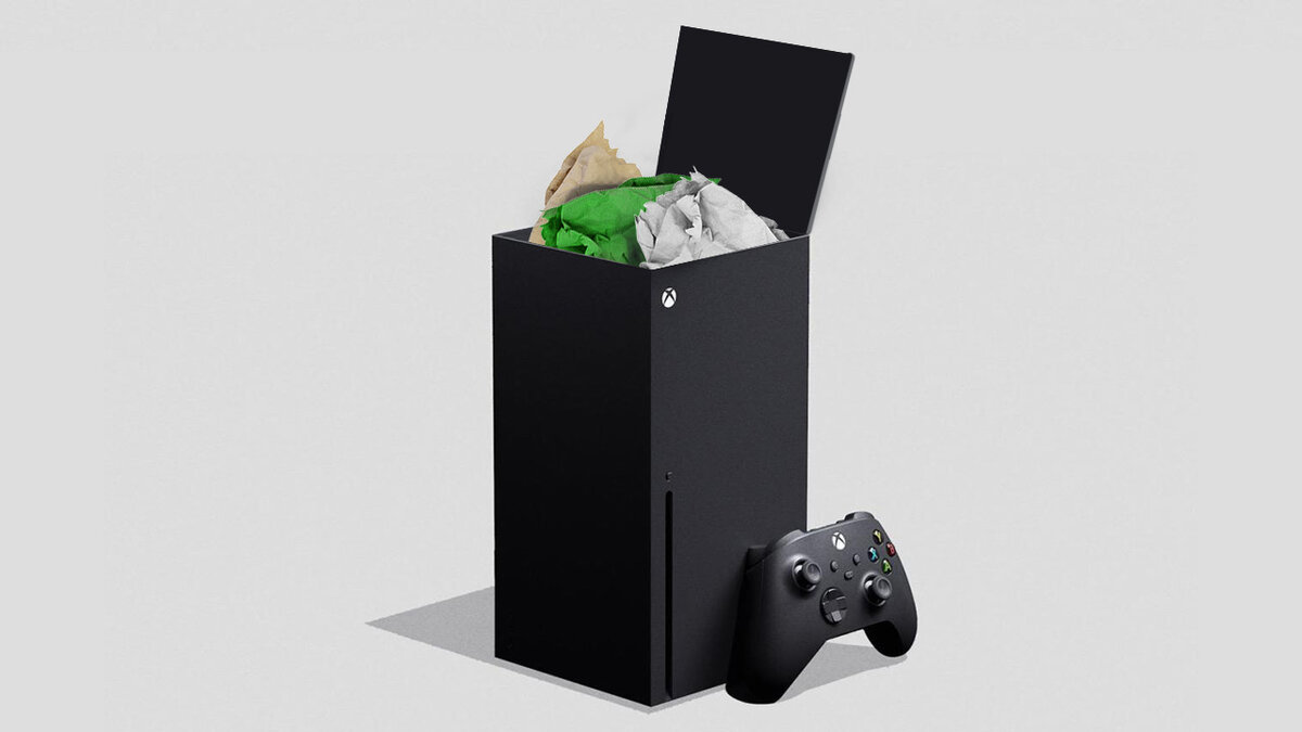 Xbox Series X в виде мусорного ведра