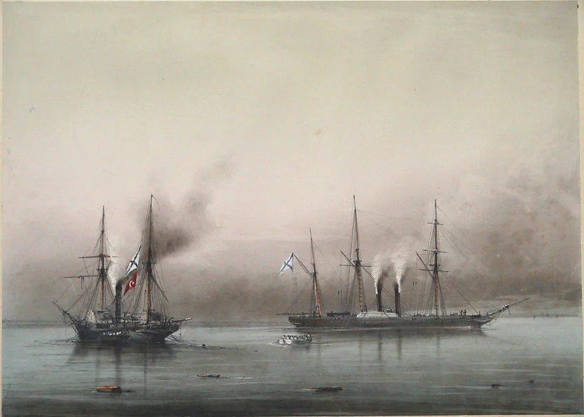 Военный пароход. Пароходофрегат 1853-1856.