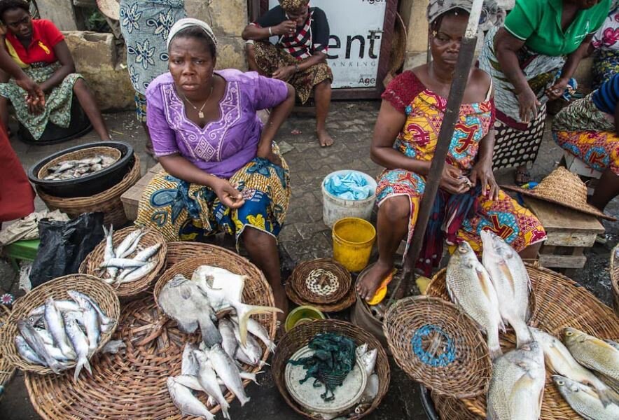 Рыбный рынок в Африке (иллюстрация из открытых источников)