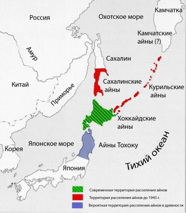 Карта дальнего востока и японии