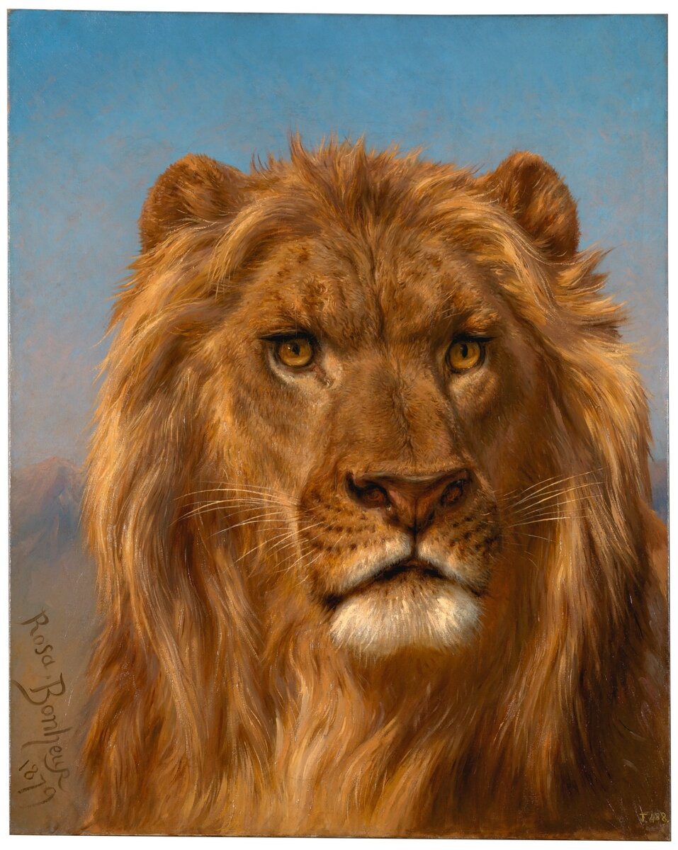 

Во время франко-прусской войны Бонёр приобрела особую привязанность к этим животным. По словам Анны Клюмпке, её партнерши в последние годы жизни, Бонёр всегда привлекала первобытная энергия животных. Она начала изучать их на ярмарках, которые она посещала в брюках для того, чтобы посмотреть лошадей и скот. Её выбор одежды требовал «разрешения на переодевание» от властей, т.к. только мужчины могли законно носить брюки. Бонёр особенно интересовалась кошачьими, как видно по этому берберийскому льву, на чьё происхождение намекают Атласские горы на заднем плане (другое название берберийского подвида льва — атласский лев. *Прим.пер.*). Испанское название картины, «Эль Сид», также отсылает к темам свободы, бунтарства и отваги — ценностям, которым Бонёр следовала в своей жизни и которые выражала с помощью своих изображений животных, ставших основным сюжетом в её творчестве.