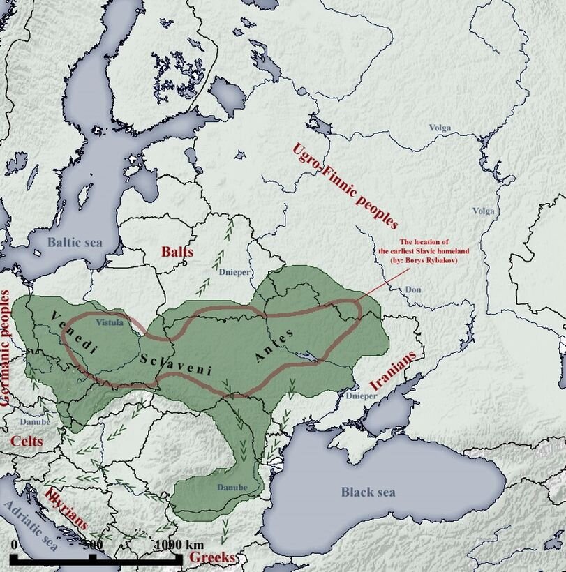 Расселение славян, финно-угров и балтов в I тысячелетии нашей эры