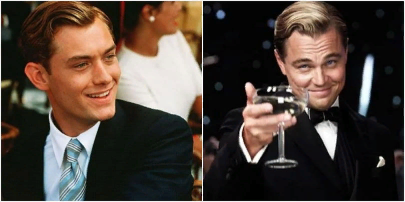 Джуд Лоу в фильме «Талантливый мистер Рипли» и Леонардо Ди Каприо в фильме «Великий Гэтсби»