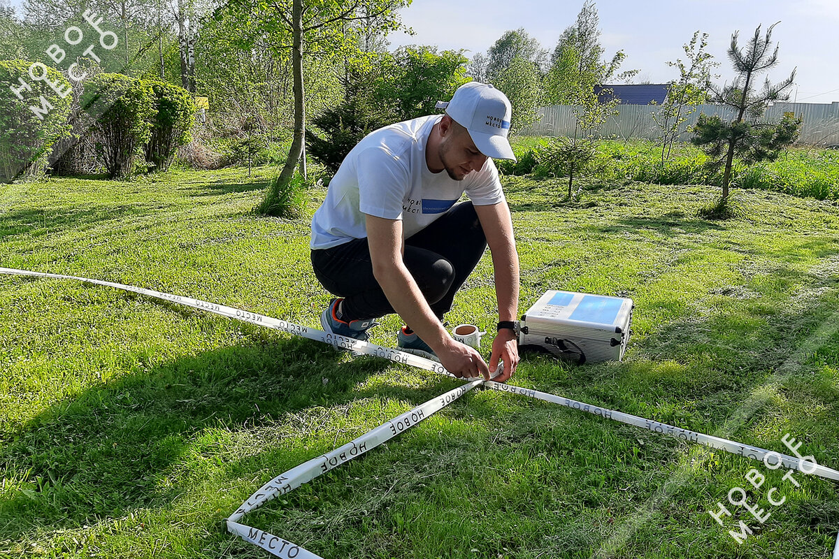 Разметка территории для установки аэрационного септика