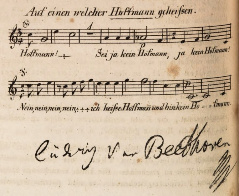 Людвиг ван Бетховен - канон «Гофман — вы не придворный» («Hoffmann - du bist kein Hofmann»)
