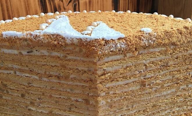 Как приготовить Бисквитный торт с кремом из масла и вареной сгущенкой просто рецепт пошаговый
