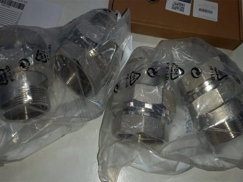 Разъемное соединение с плоской прокладкой никелированное НВ 2"