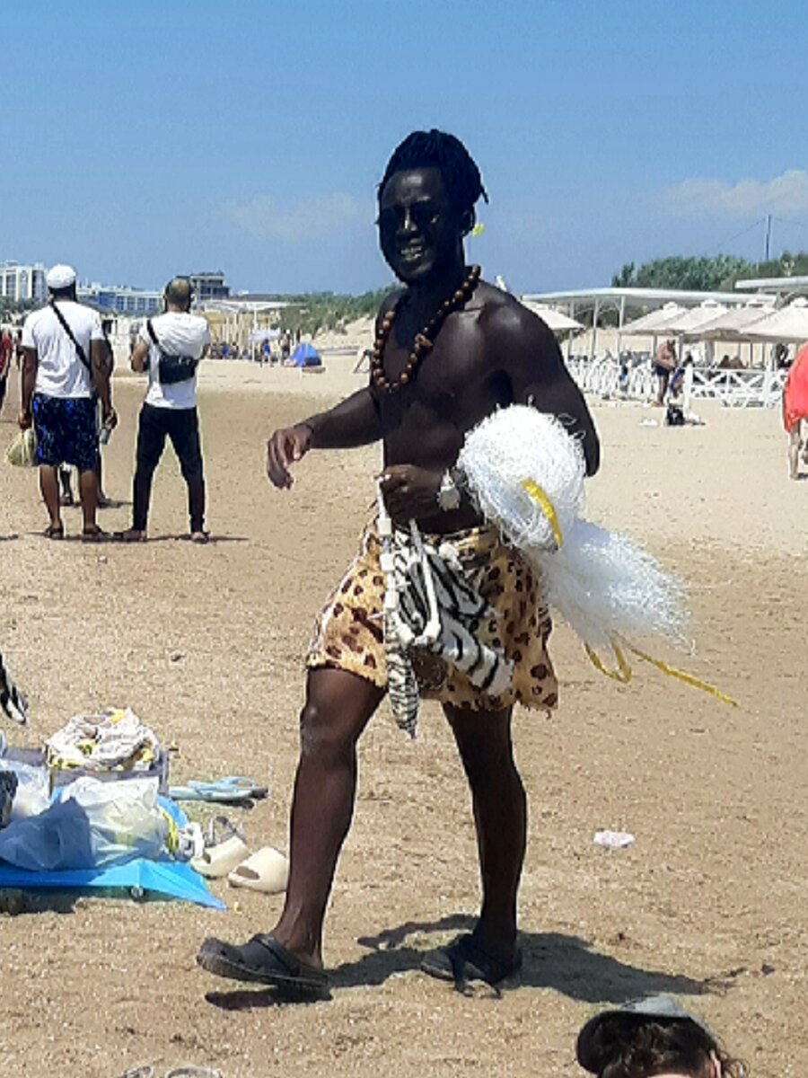 Вот такие красавцы по пляжу ходят. Анапа лето 2023 год.