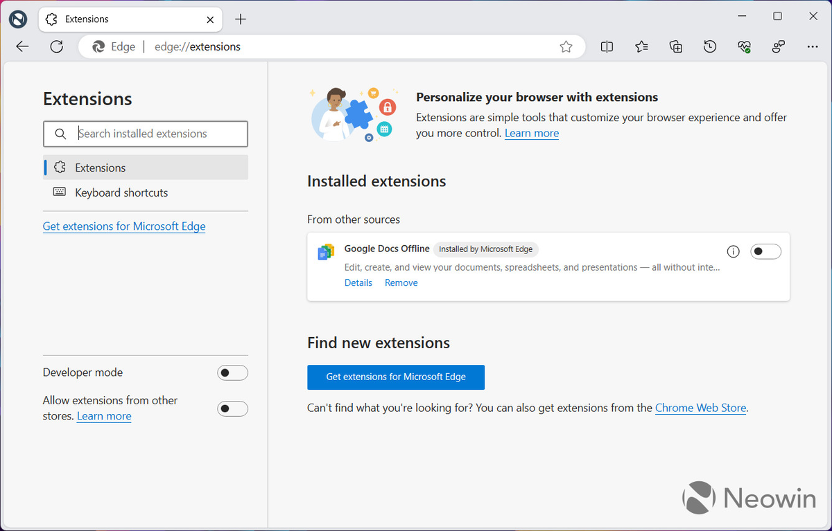 Microsoft Edge принудительно устанавливает расширение Google Docs Offline  без разрешения пользователей. Как его удалить | iXBT.com | Дзен