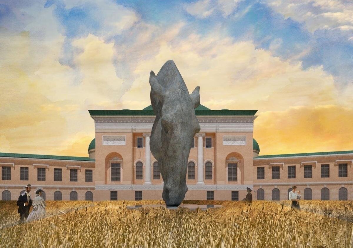 Эскиз благоустройства площади перед Конюшенным ведомством. Вероника Гареева / ВШЭ