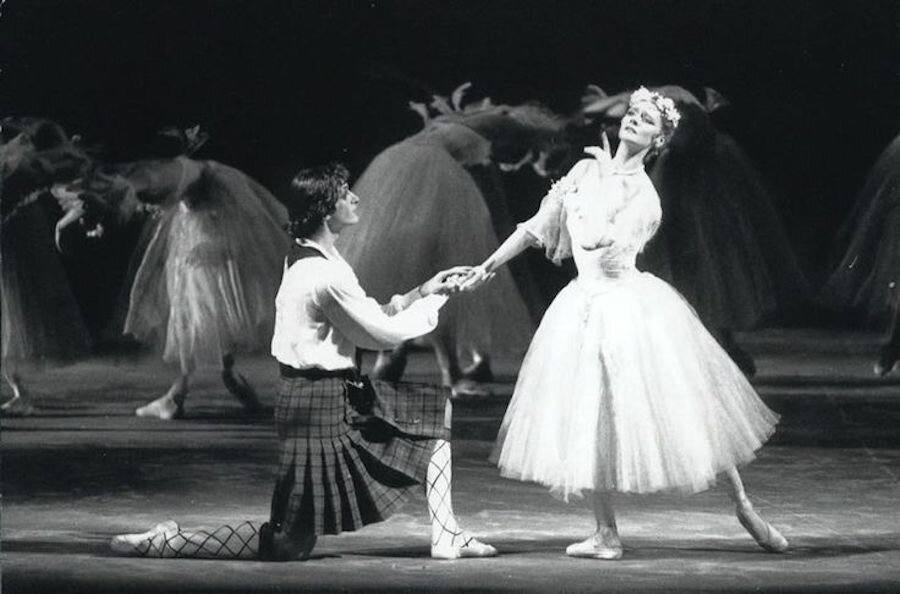 С Аллой Михальченко в балете «Сильфида»