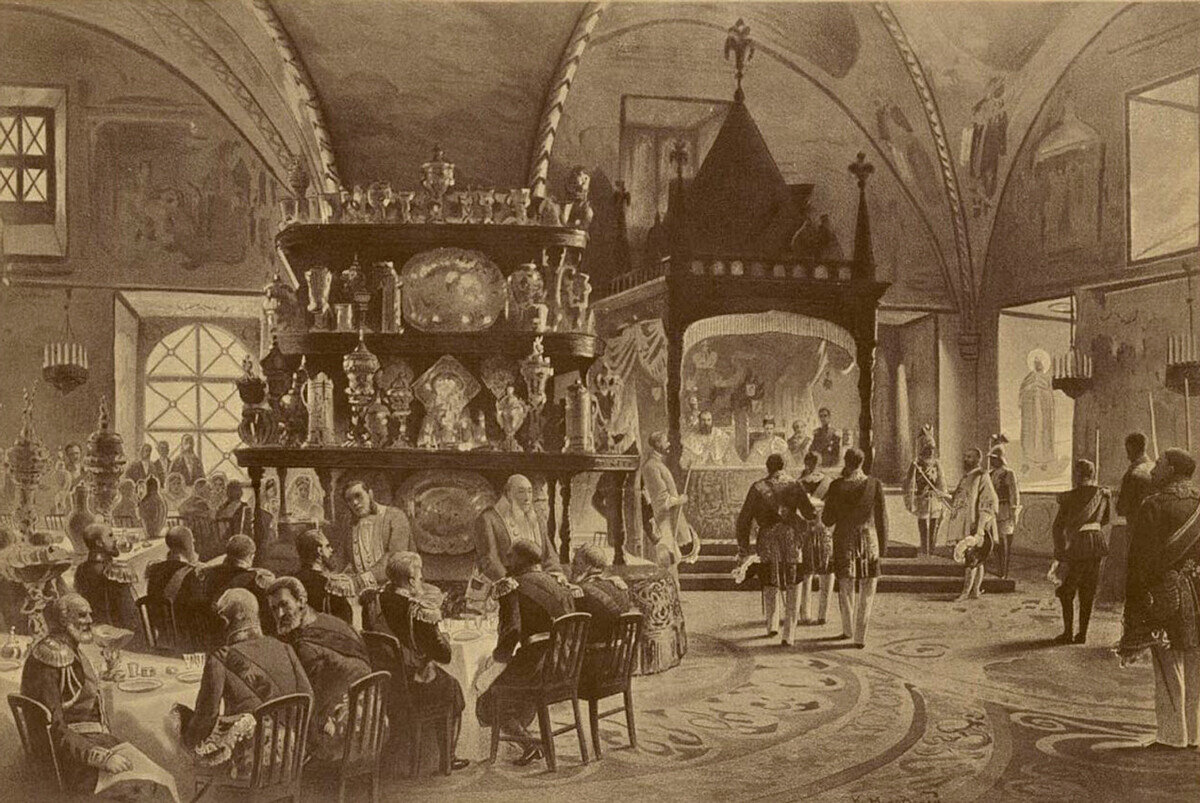 К.Е. Маковский. Торжественный обед в Грановитой палате. 1883 Г.
