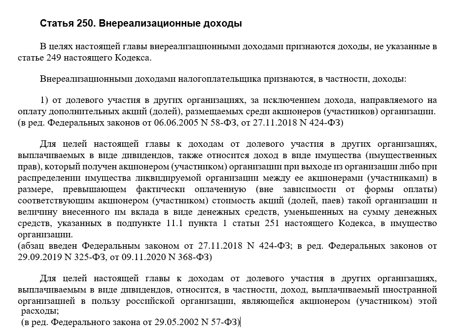 250 нк рф внереализационные. Ст250. 250 НК РФ. Статья 250. Внереализационные доходы (п. 3 ст. 250 НК РФ) облагаются налогом или нет.