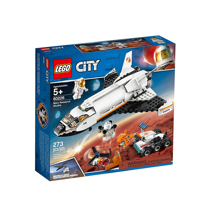 Упаковка конструктора LEGO City 60226 «Шаттл для исследований Марса». Вид спереди