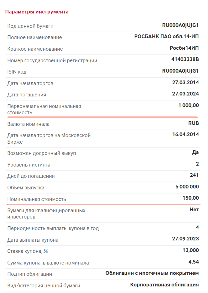 Облигация РОСБАНК ПАО RU000A0JUJG1