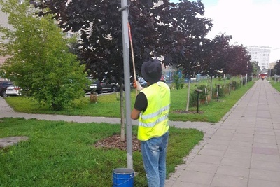    Коммунальщики привели в порядок 7 территорий в Подольске ©Telegram-канал "Официальный Подольск"