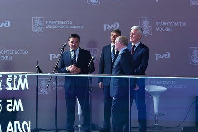    Андрей Воробьев на церемонии открытия МЦД-3 © Антон Чернов, «Подмосковье Сегодня»