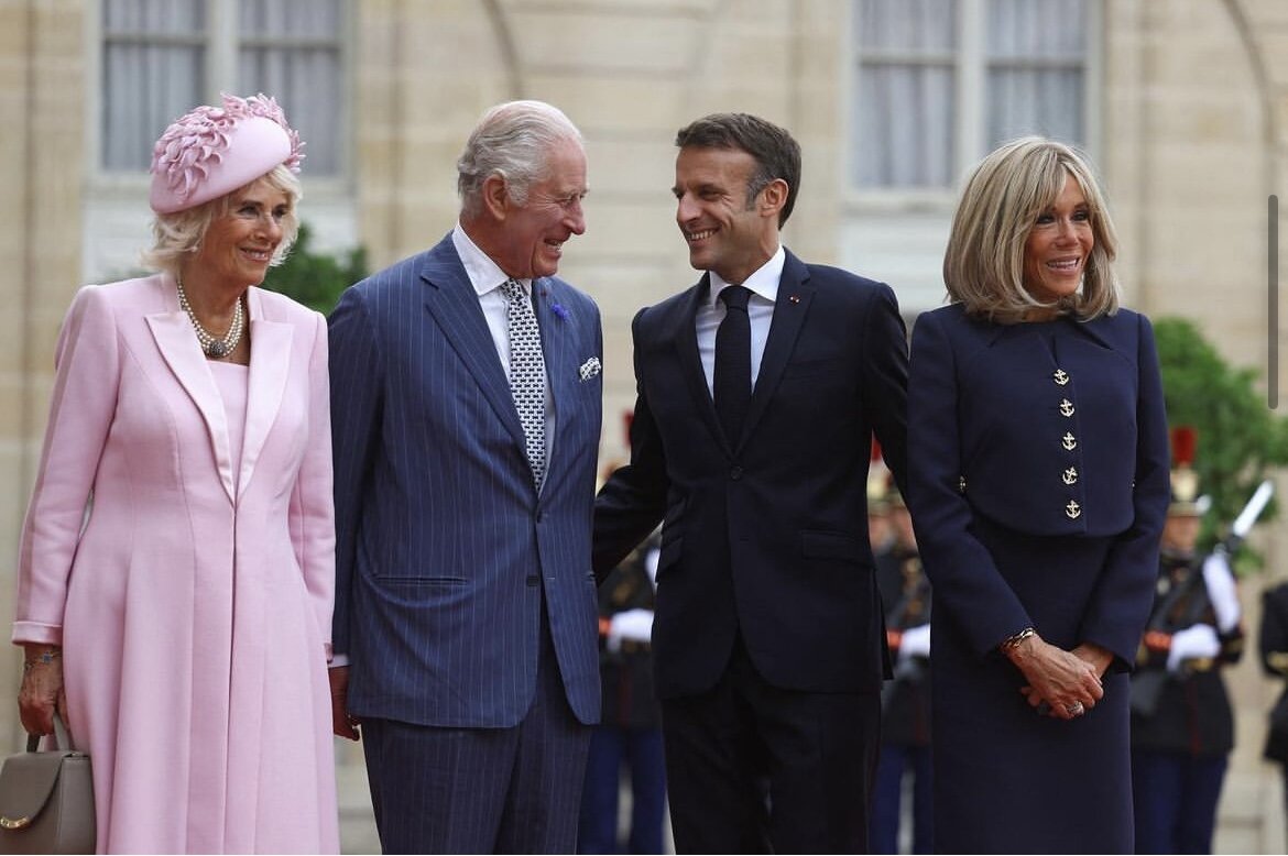 Чарльз, Камилла и чета Макрон