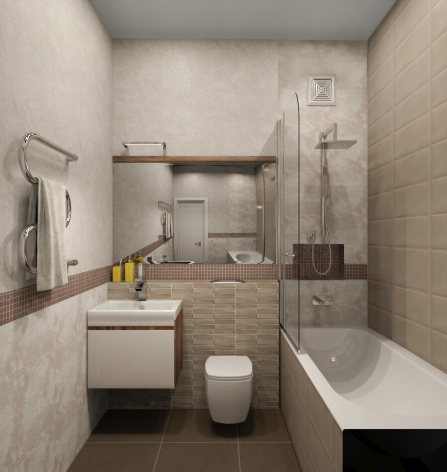 Визуализация для дизайн-проекта двухкомнатной квартиры. г. Москва